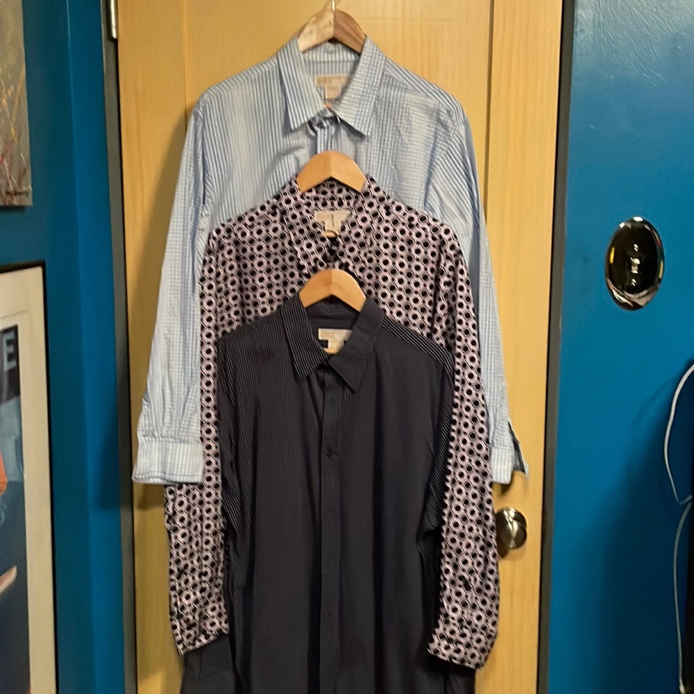 SALE: 3 Michael Kors mens shirts. XL. All in very good condition. 3rd shirt is…